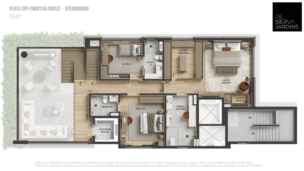 Planta Cobertura Triplex – Intermediário