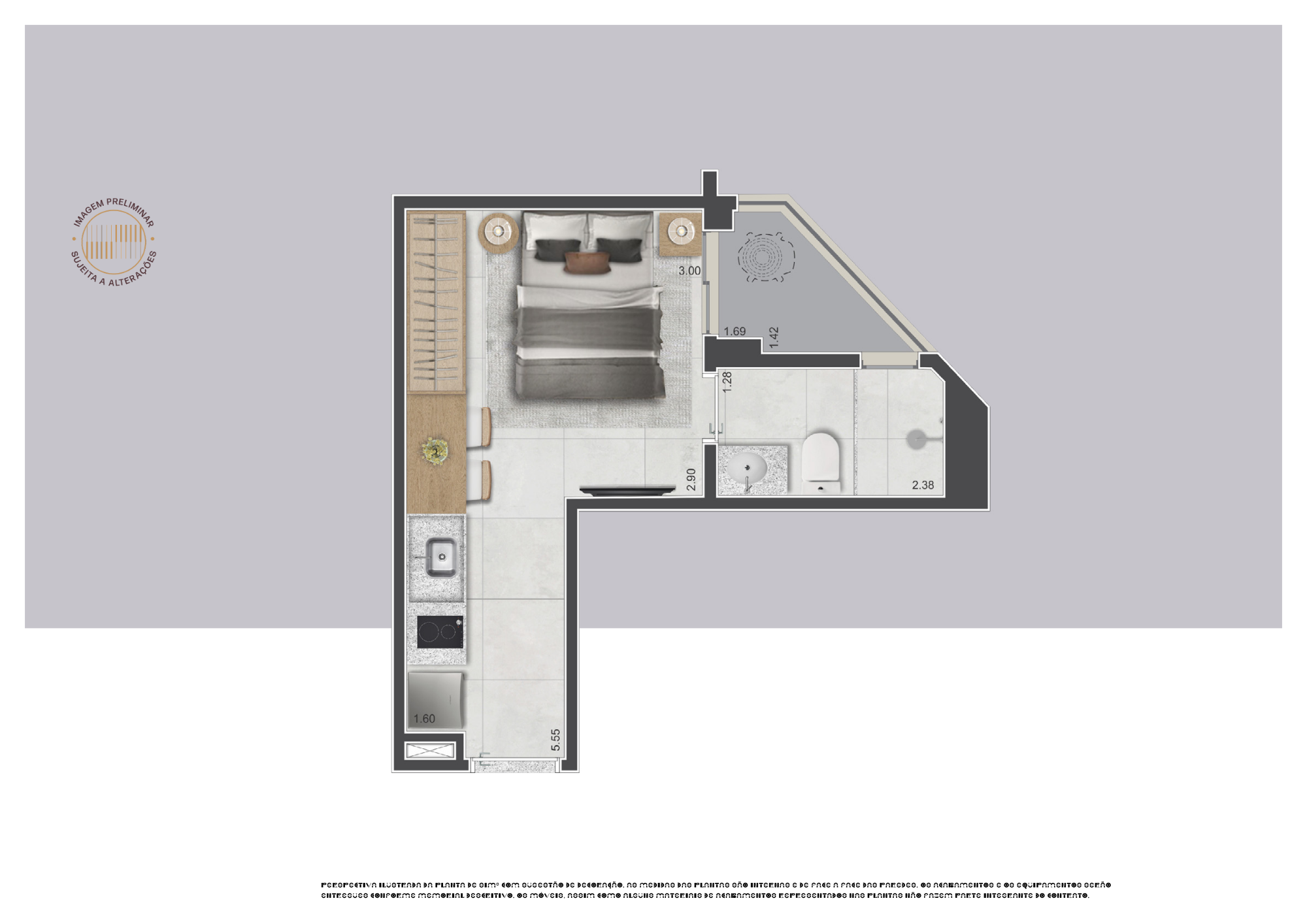 Planta Planta – 21m²