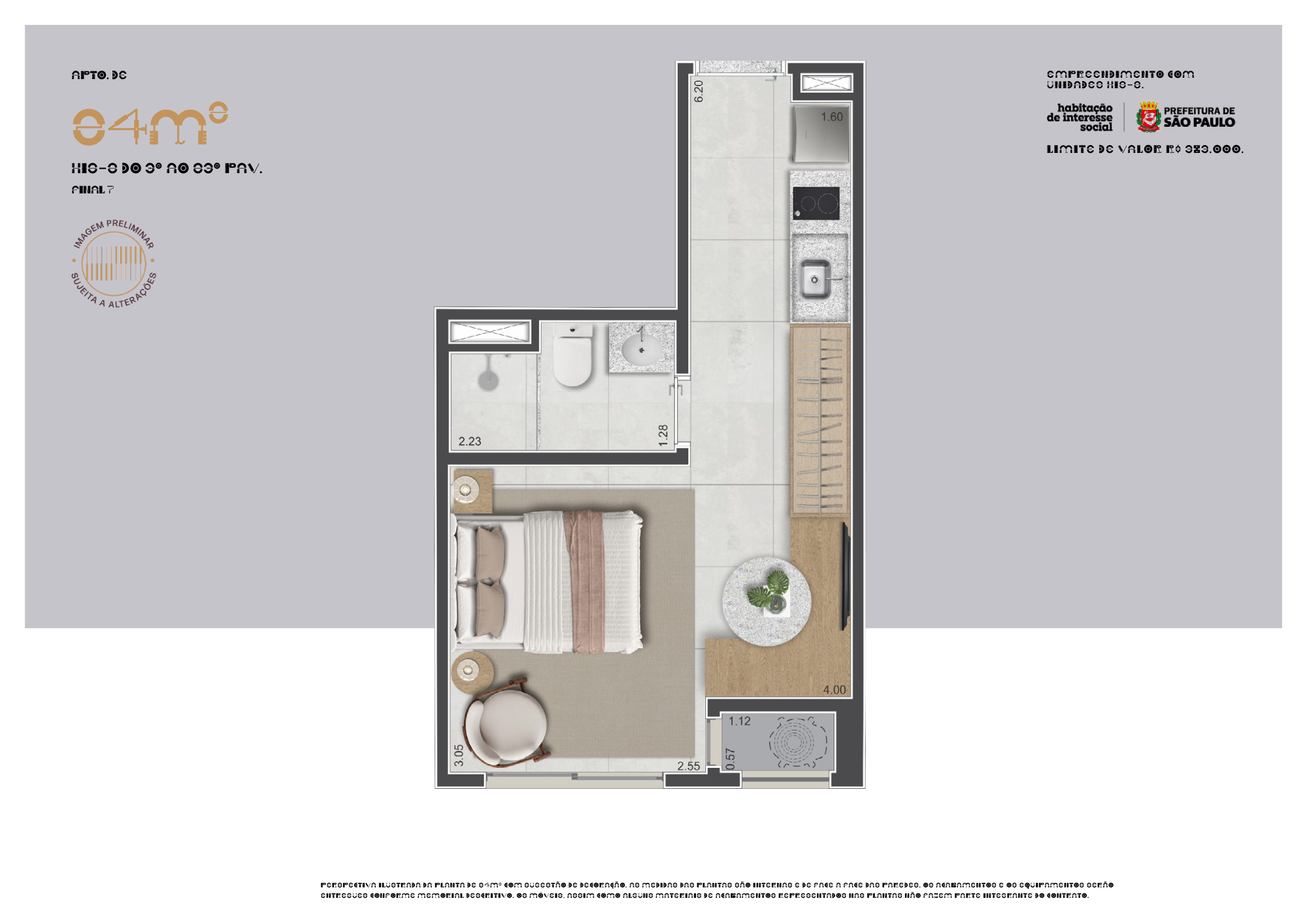 Planta Planta – 24m²