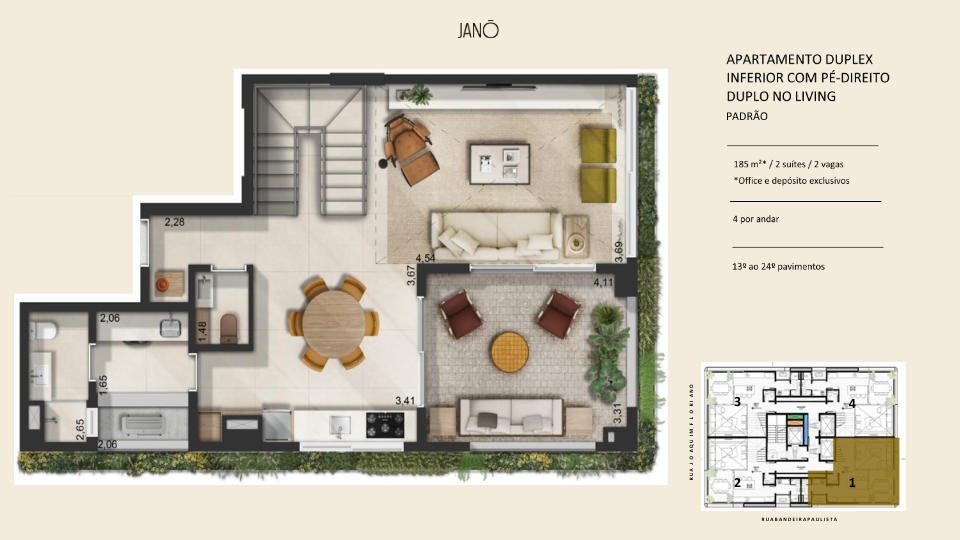 Planta Planta C – Apto Duplex