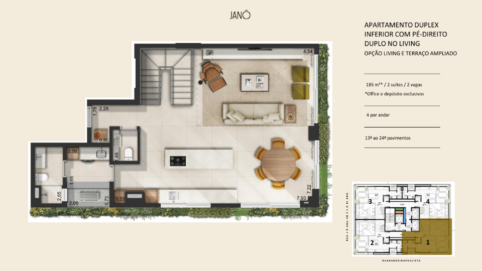 Planta Planta D – Apto Duplex (2)