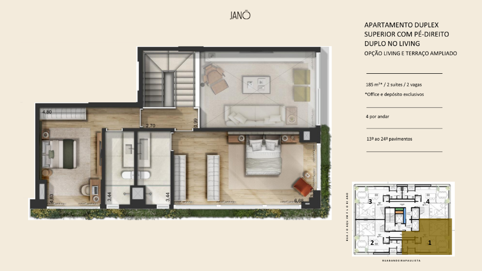 Planta Planta E – Apto Duplex