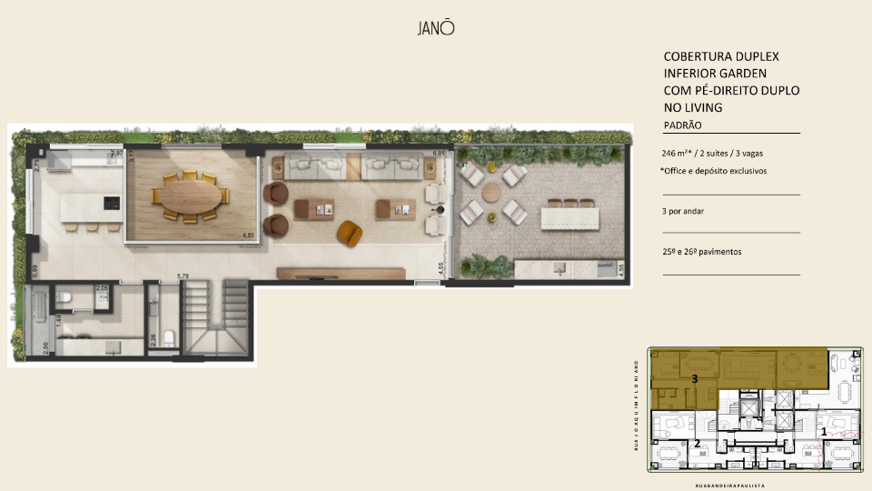 Planta Planta F – Cobertura Duplex