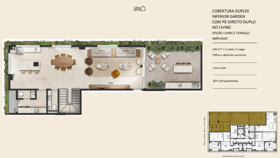 Planta Planta H – Cobertura Duplex