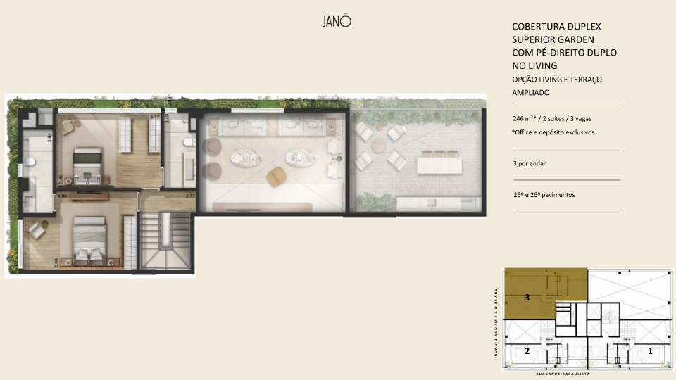 Planta Planta I – Cobertura Duplex