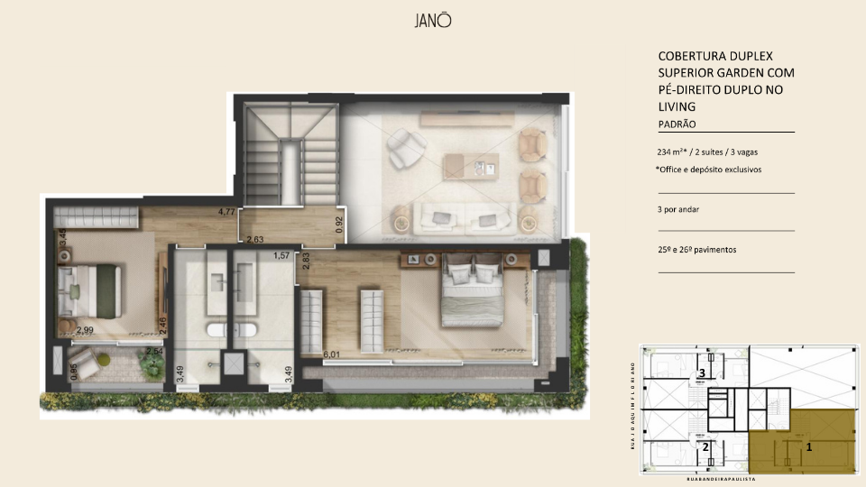 Planta Planta K – Cobertura Duplex