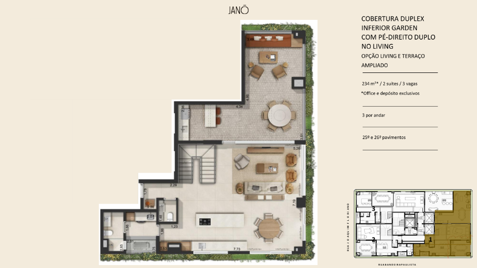 Planta Planta L – Cobertura Duplex