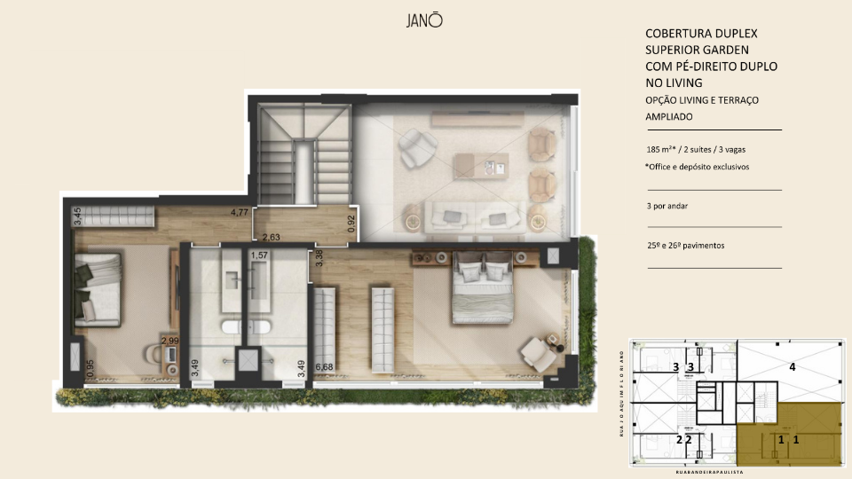 Planta Planta M – Cobertura Duplex